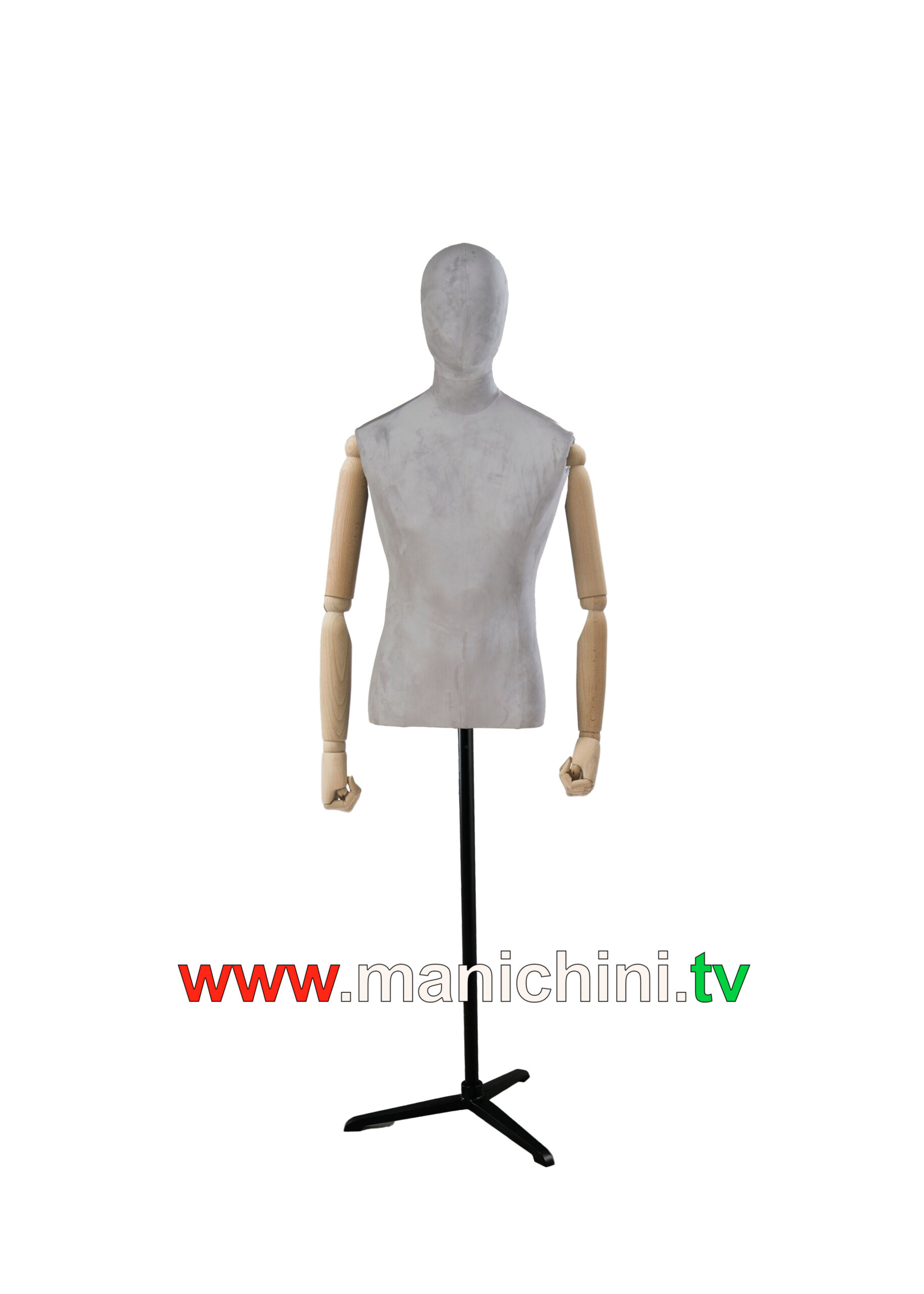 Velvet Upholstered Busts Bust Woman Tailored White Wooden Arms with Head