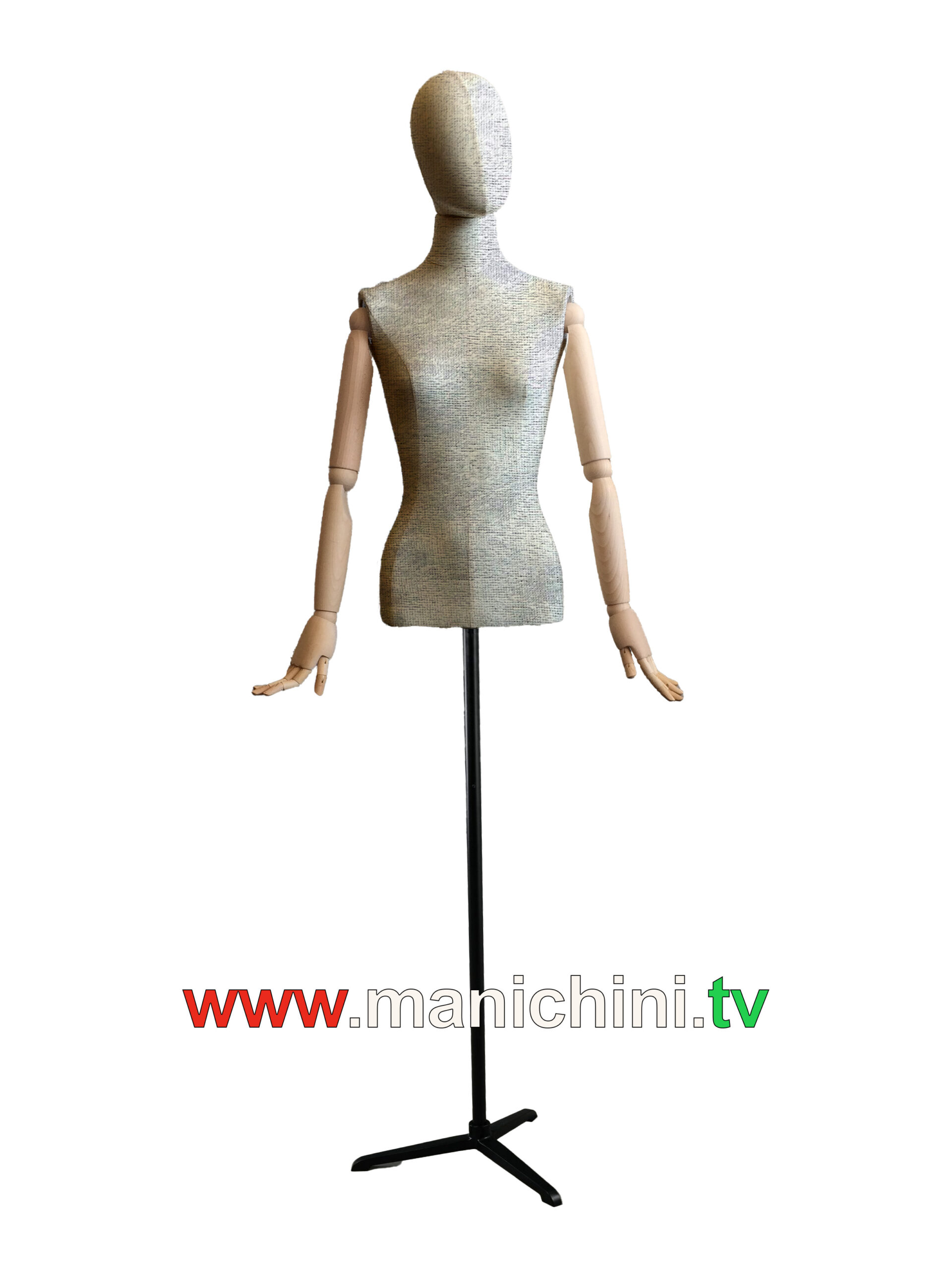 busti rivestiti velluto busto donna sartoriale bianco braccia in legno con testa